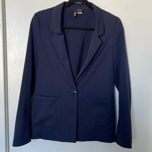 H&M NAVY UNSTRUCTURED BLAZER
